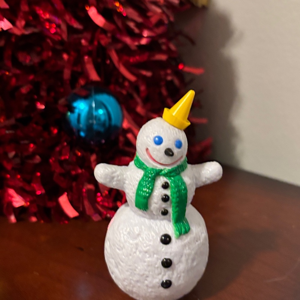 Vintage 1995 JACK IN THE BOX RESTAURANT Snowman Christmas Tree Ornament